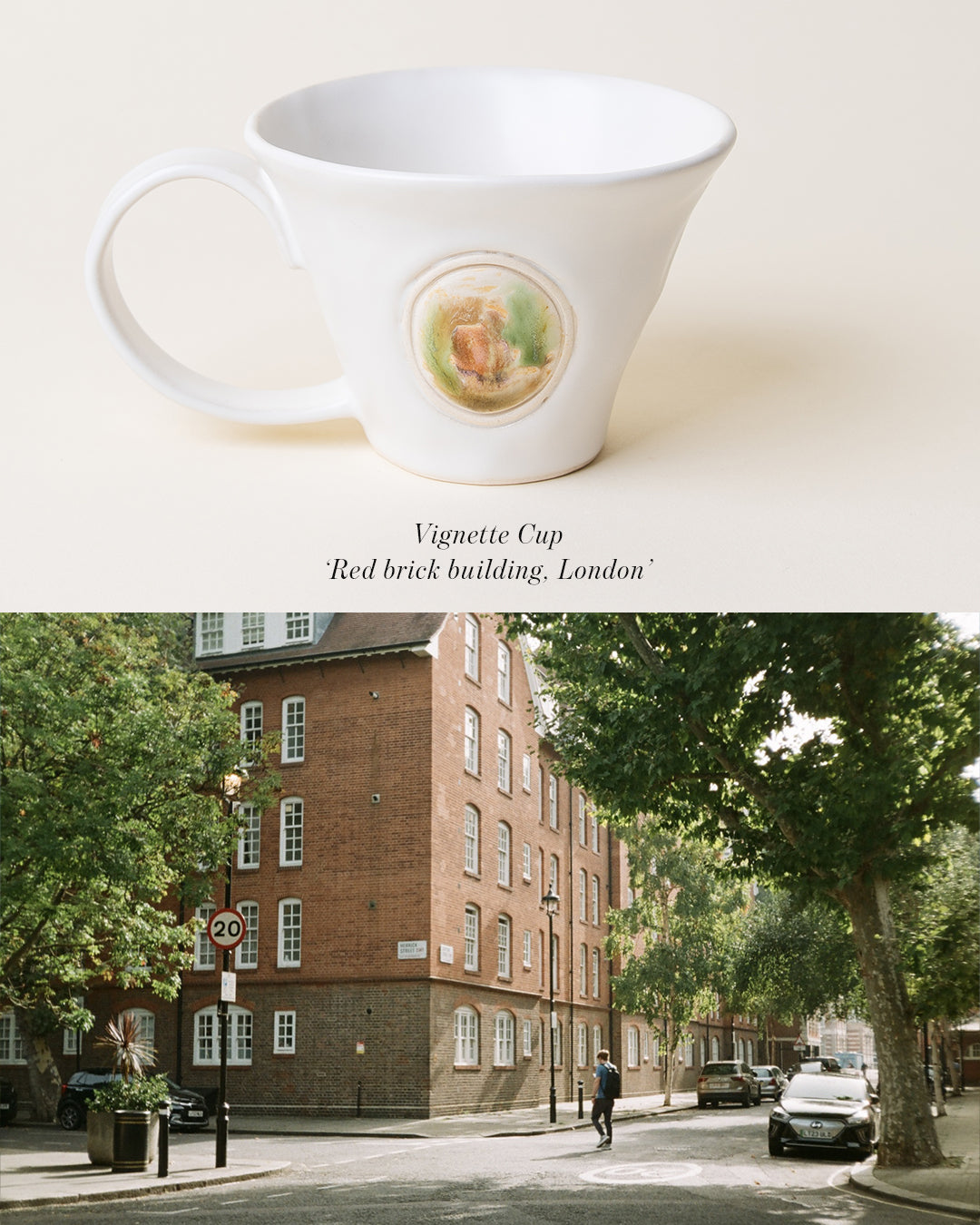 Slorence - Vignette Cup object 'Red brick building, London'