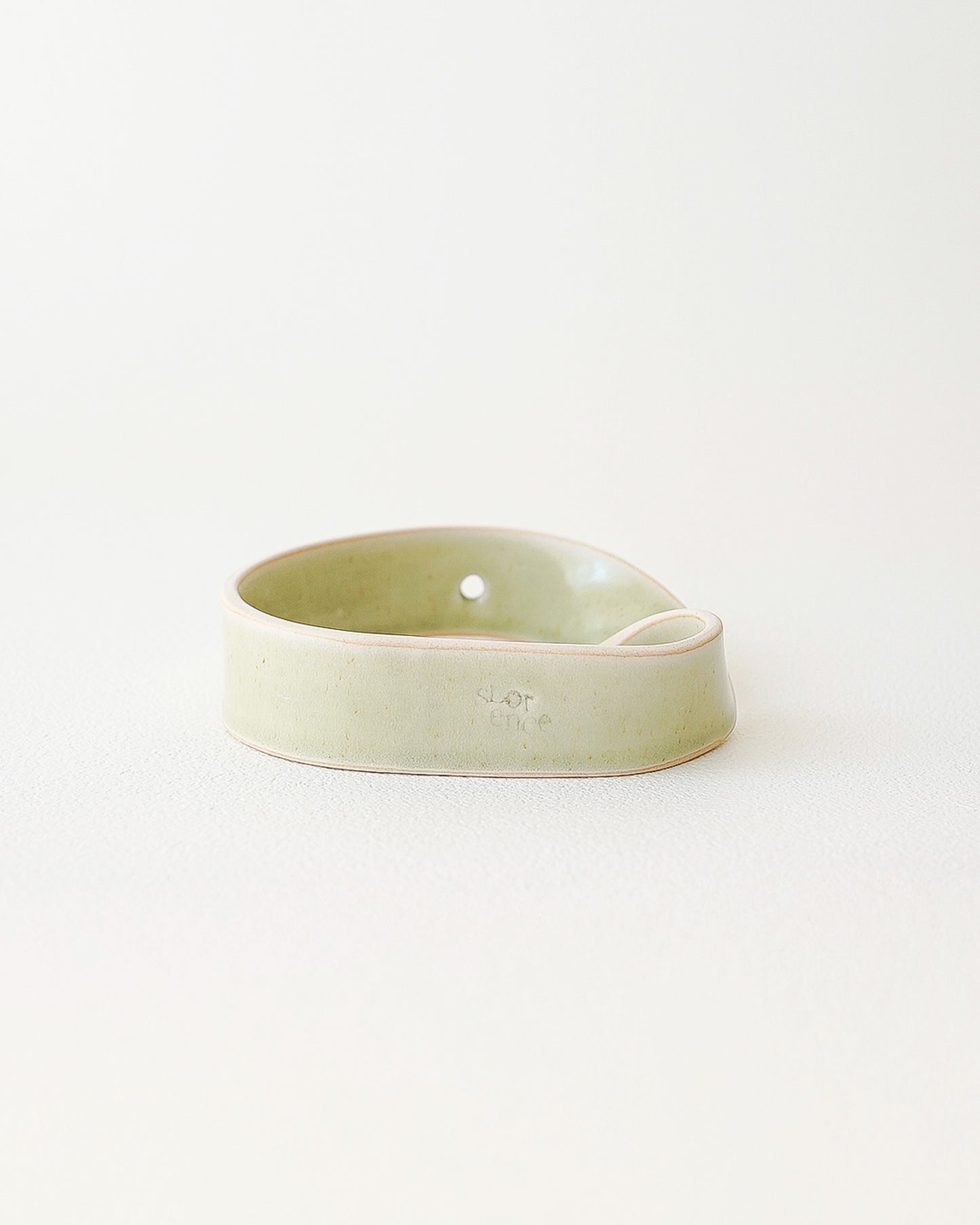 Slorence - Ring Vase B Yellow green