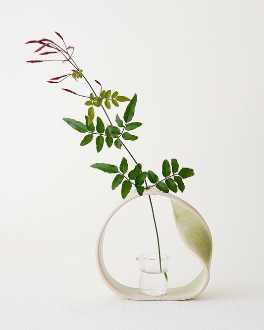 Slorence - Ring Vase B Yellow green