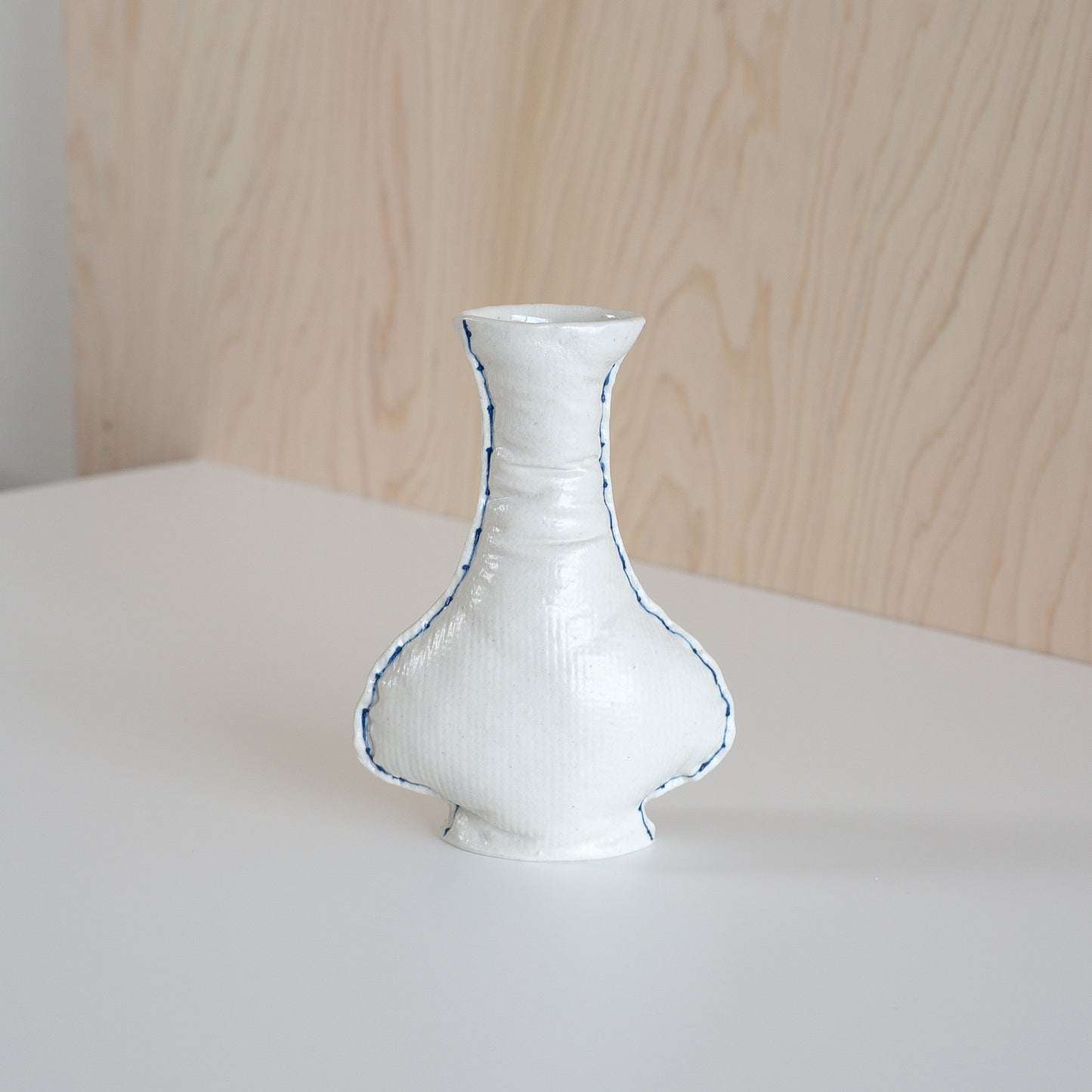 Fabramics - Quilted clothes long neck vase
