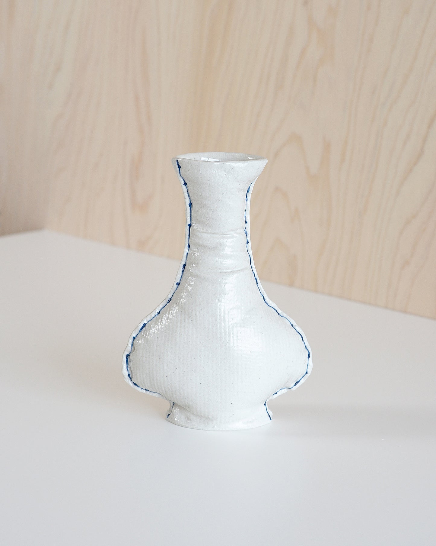 Fabramics - Quilted clothes long neck vase