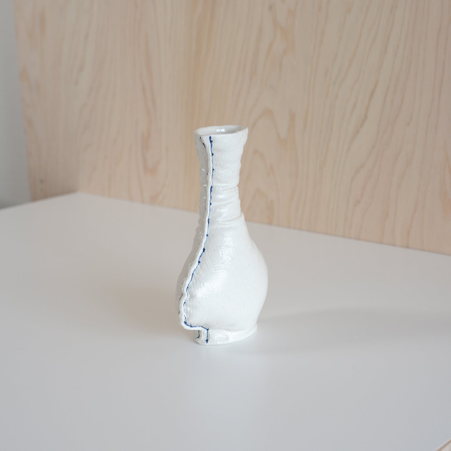 Fabramics - Quilted clothes long neck vase