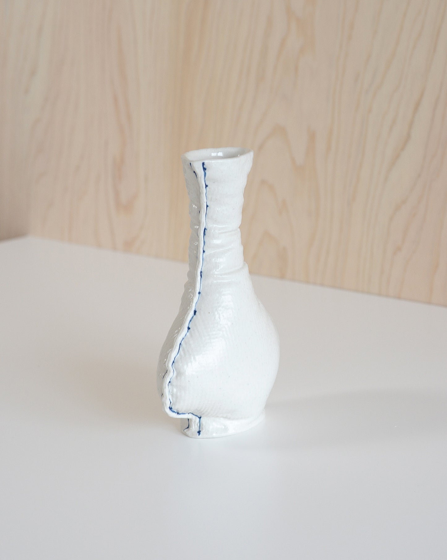 Fabramics - Quilted clothes long neck vase