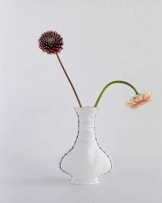 Fabramics - Quilted clothes long neck vase