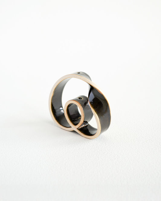 Slorence - RING VASE MINI Black