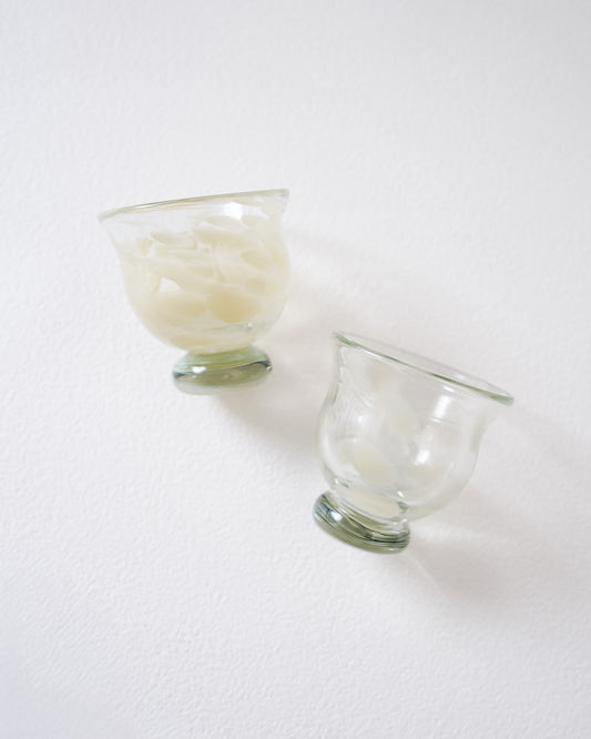 FUYOO GLASS - SAKE CUP  Mustard yellow