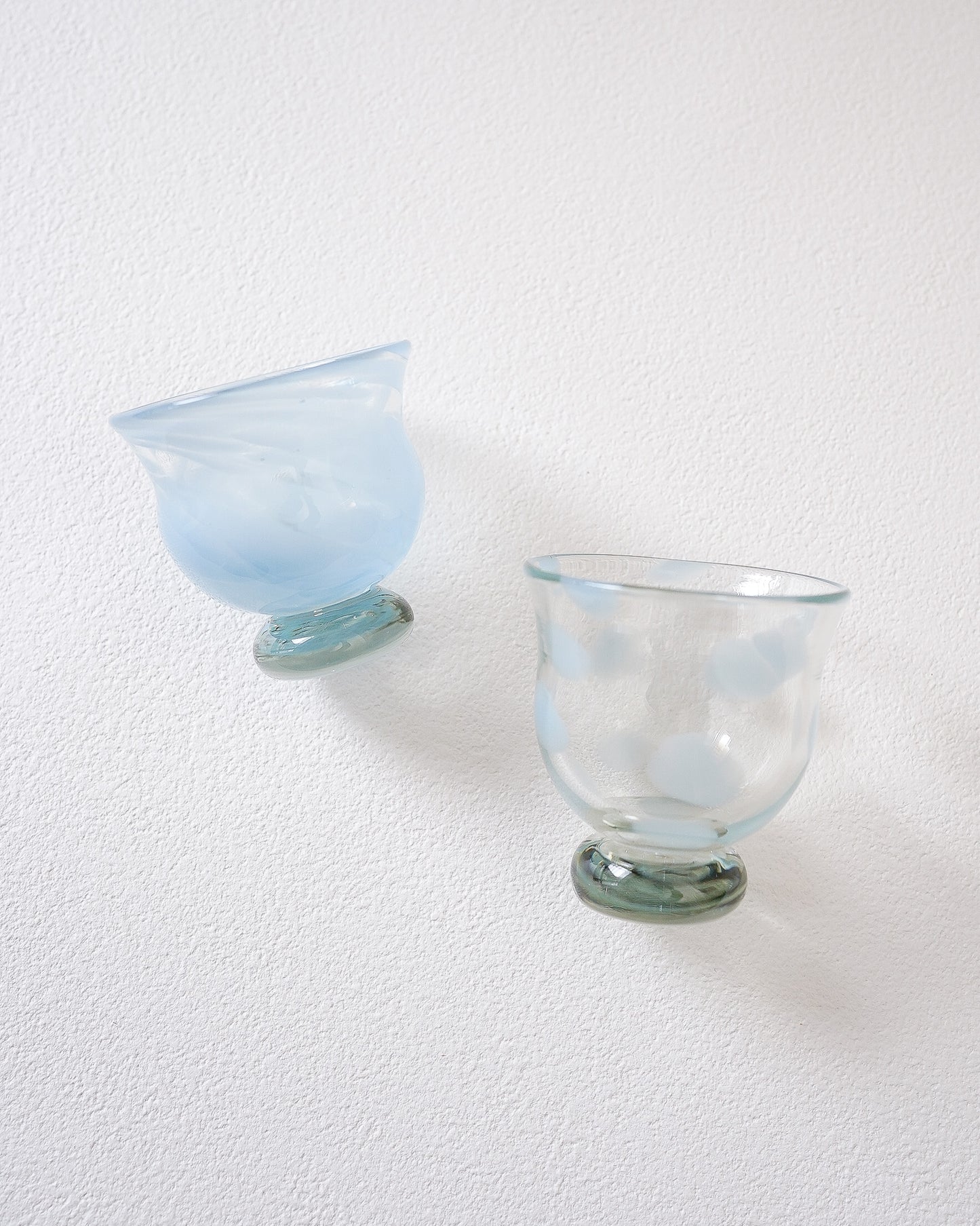 FUYOO GLASS - SAKE CUP  Light blue
