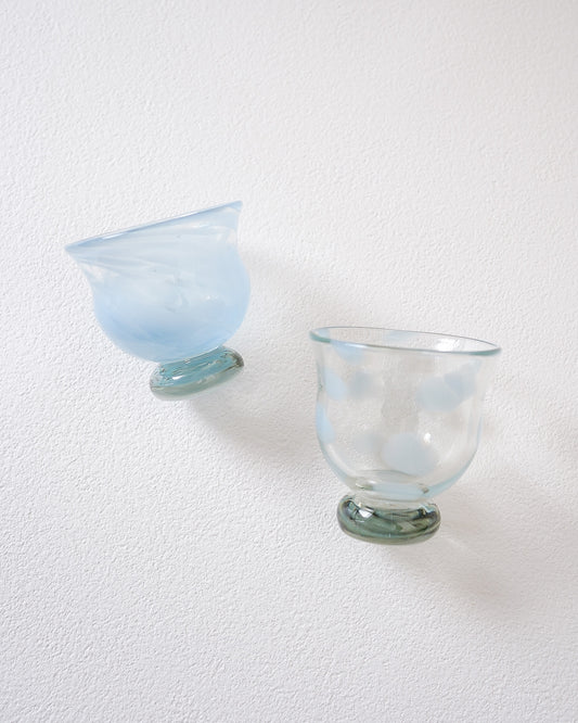 FUYOO GLASS - SAKE CUP  Light blue