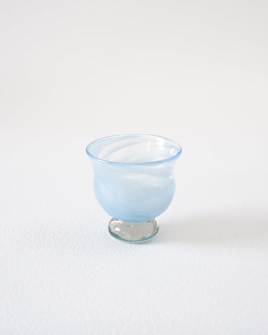 FUYOO GLASS - SAKE CUP  Light blue